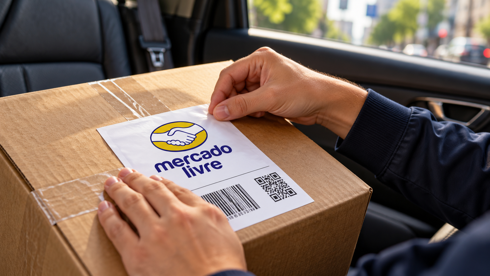 Guia prático: como fazer entregas pelo Mercado Livre e começar a lucrar 3 aplicação de etiqueta em pacote para entrega urbana
