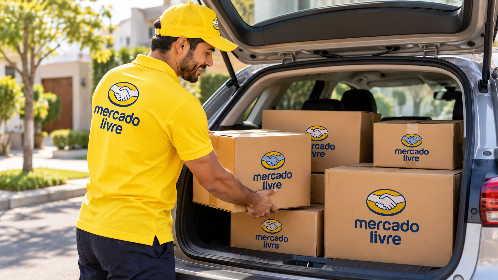 Guia prático: como fazer entregas pelo Mercado Livre e começar a lucrar 2 motorista organizando encomendas para entregas urbanas
